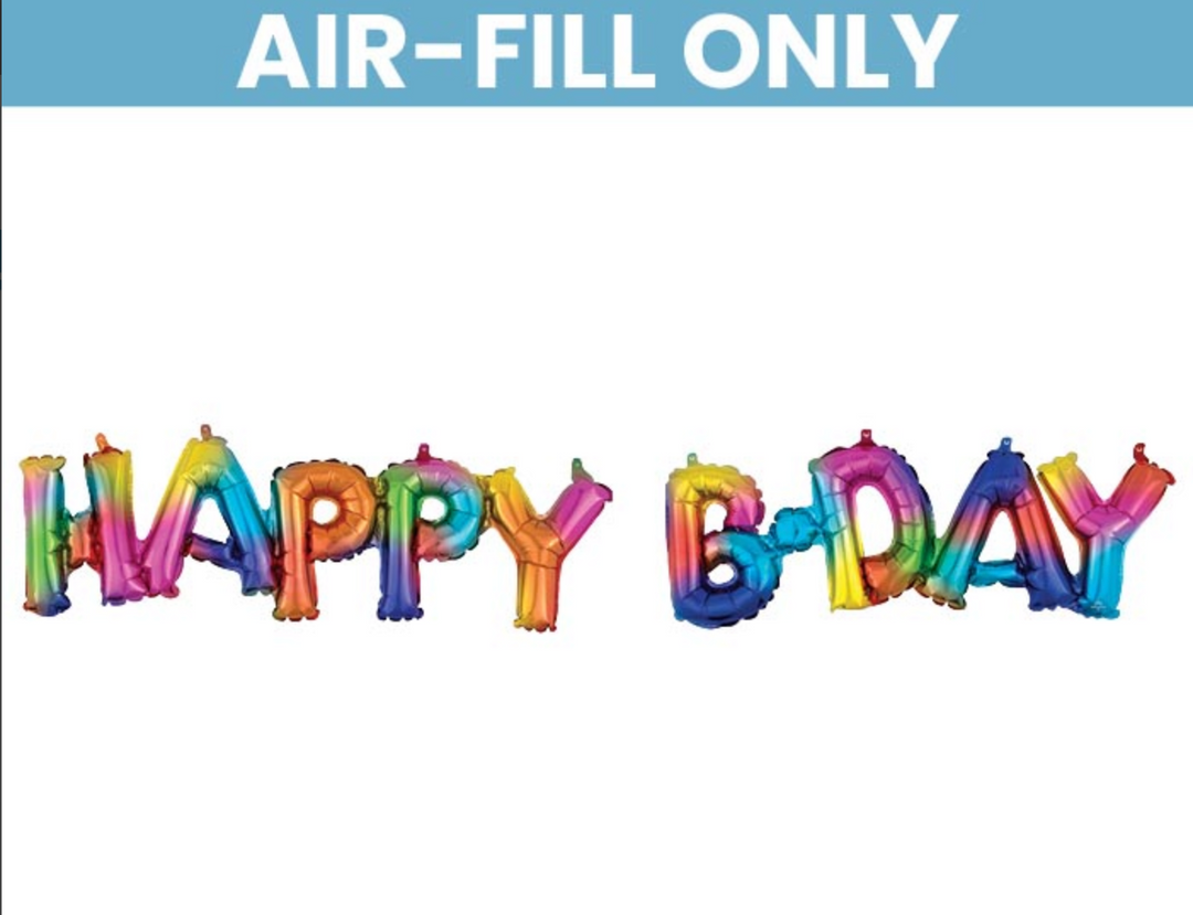 Happy Birthday Balloons (air-filled)