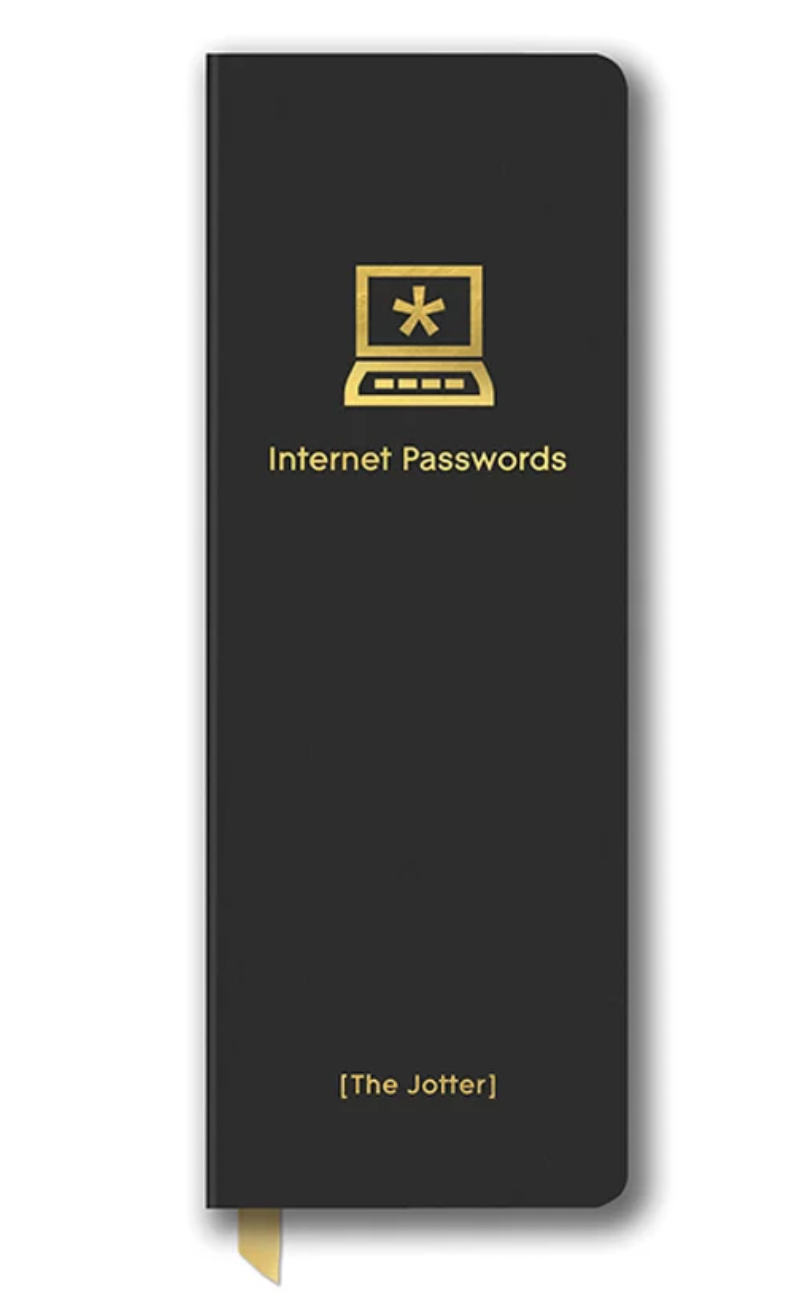 Password Jotter Journal- Black or Blush