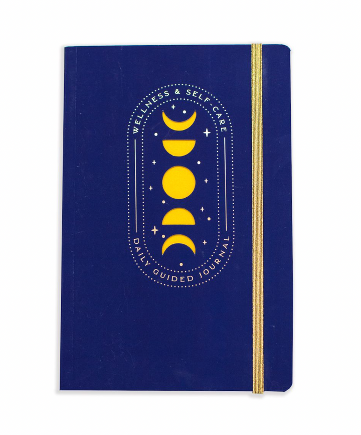 MOON PHASES BADGE BOUND GUIDED JOURNAL
