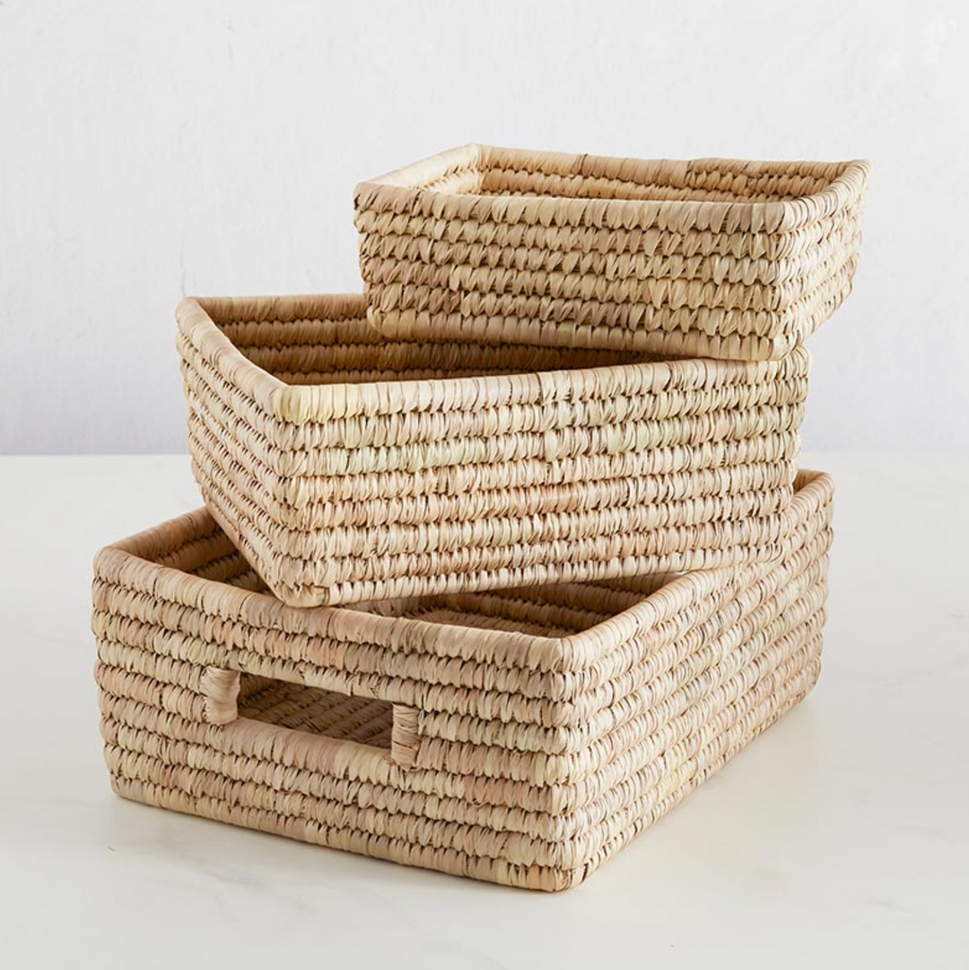 Rectangle Seagrass Baskets- 3 sizes