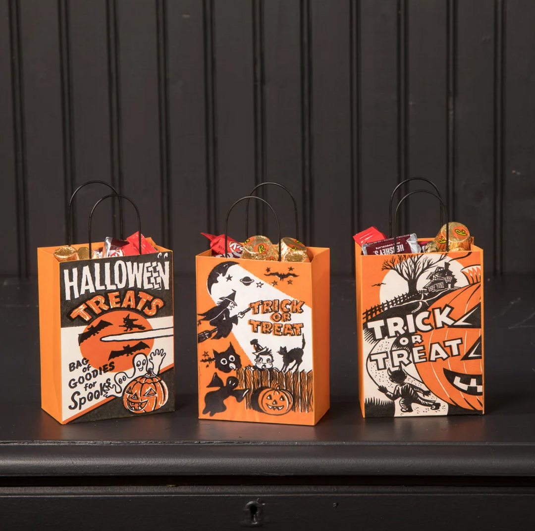 Bethany Lowe- Tin Halloween Treat Bag - Pine & Moss