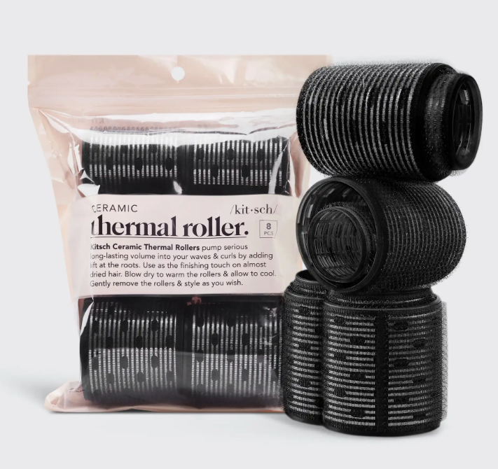 Ceramic Hair Roller 8pc Variety Pack- Black - Pine & Moss