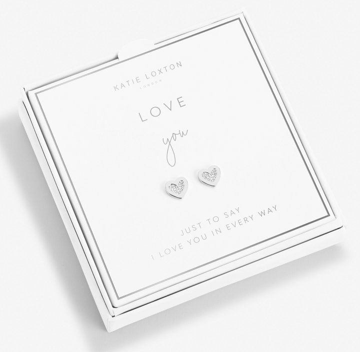 Katie Loxton- Beautifully Boxed A Little Earrings- Love You