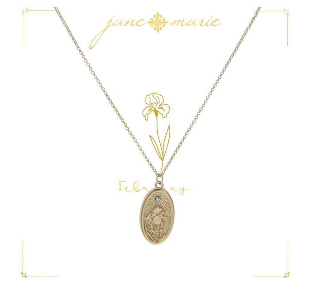 Birth Month Flower Necklace- choose month - Pine & Moss