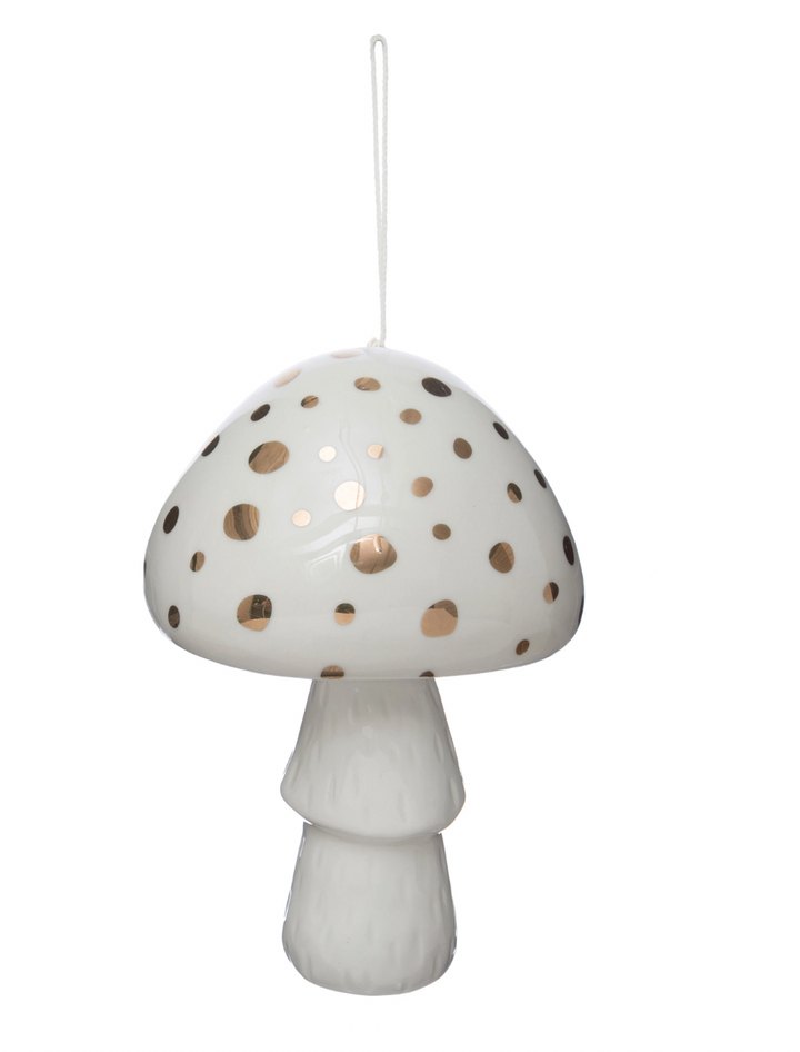 Stoneware Mushroom Bell - ornament