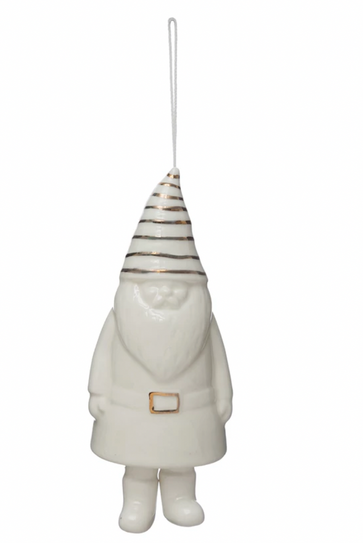 Stoneware Gnome Bell - ornament