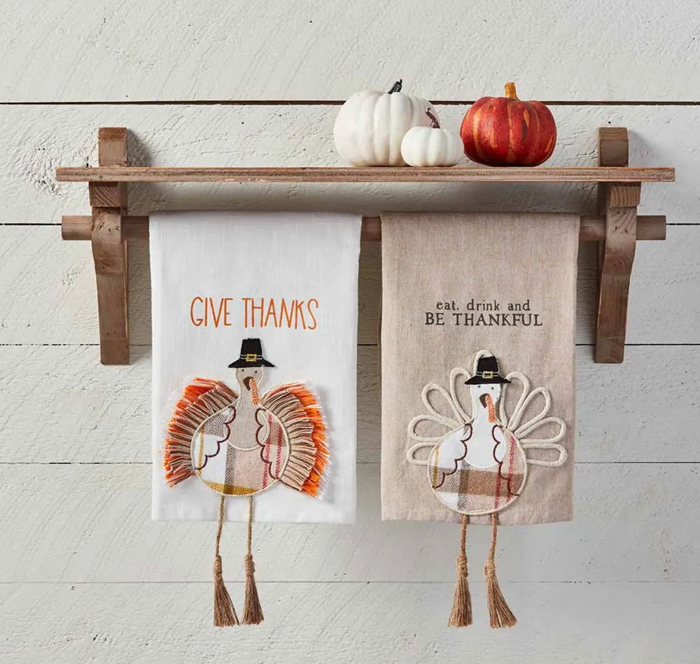 Be Thankful Turkey Hand Towel - Pine & Moss