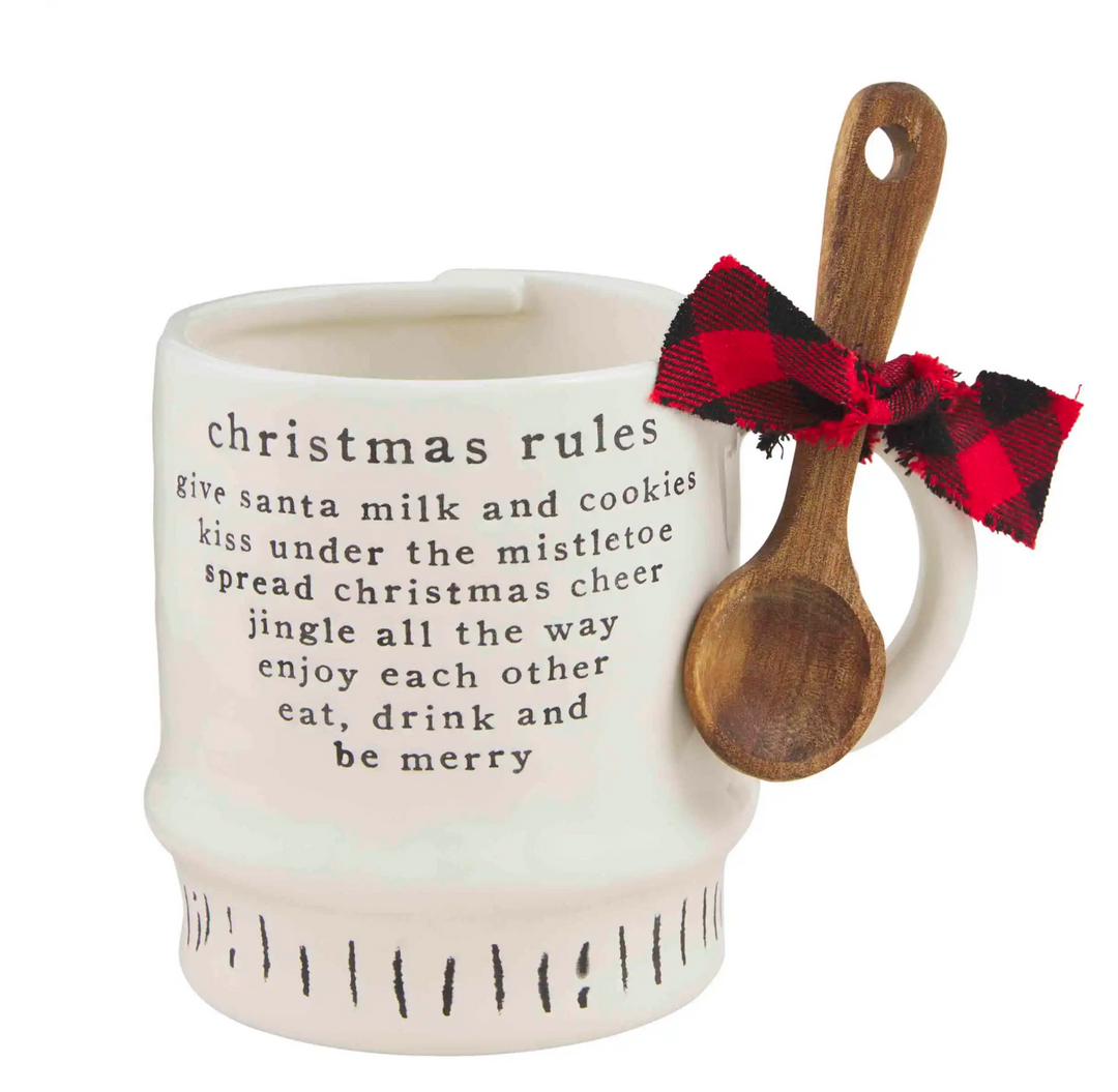 Christmas Rules Mug Set - Pine & Moss