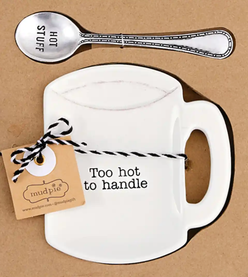 Too Hot Coffee Mug Spoon Rest Set