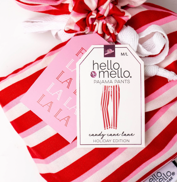Hello Mello Holiday Pajama Pants - Candy Cane Lane