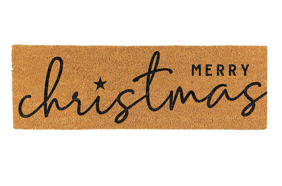 Merry Christmas, skinny door mat