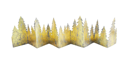 Gold Tin Tree Line Decor