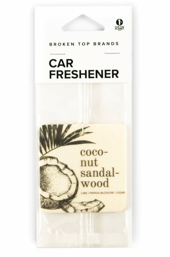 Broken Top Brands- Coconut Sandlewood Car Freshener