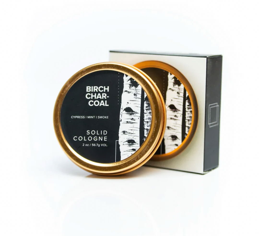 Broken Top Brands- Birch Charcoal Solid Cologne- 2 oz. - Pine & Moss