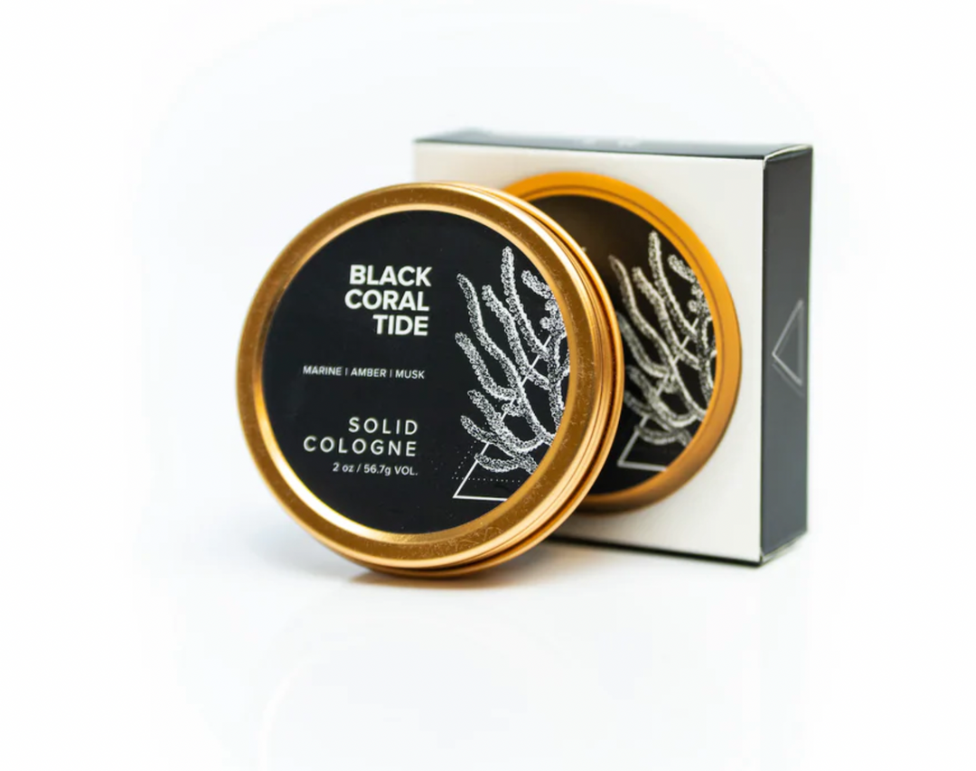 Broken Top Brands- Black Coral Tide Solid Cologne- 2 oz. - Pine & Moss