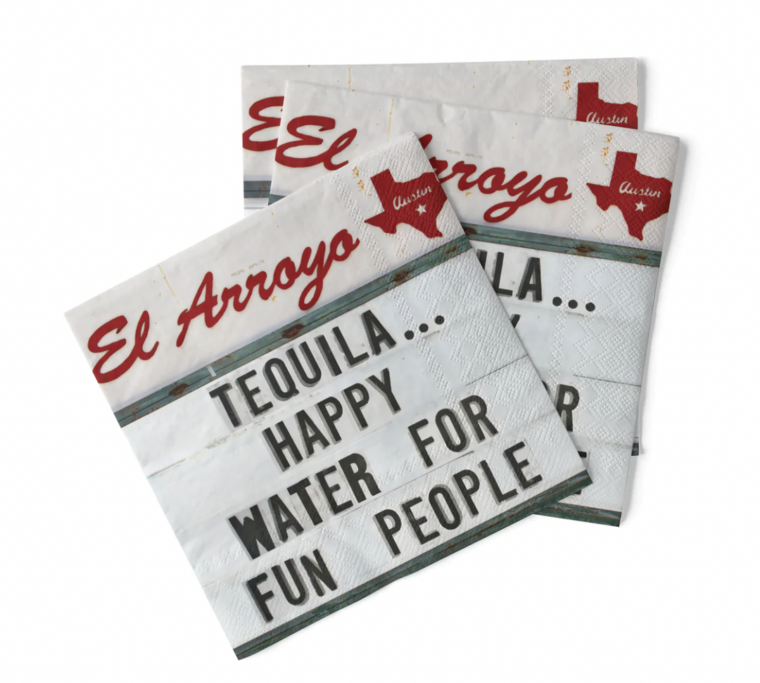 El Arroyo Cocktail Napkins- Happy Water