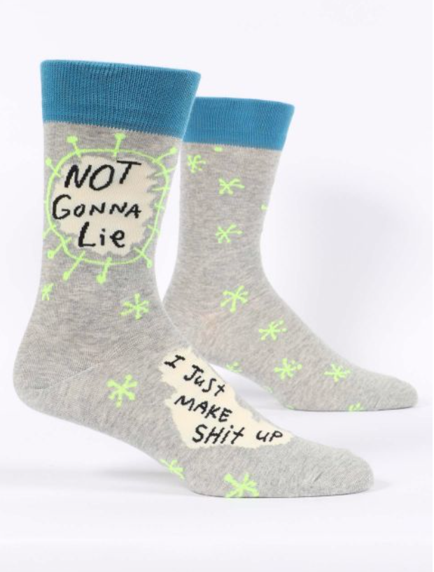 Blue Q Men's Crew Socks, variety of designs to choose from - Pine & Moss