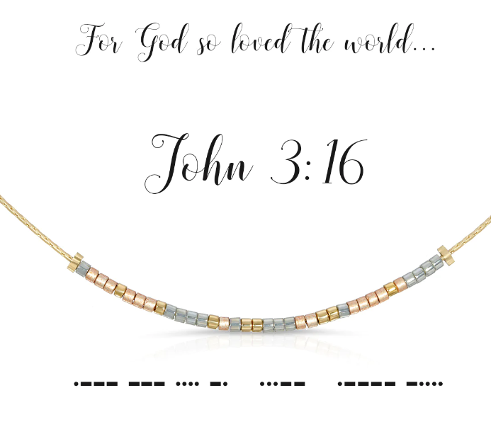 Dot & Dash-John 3:16 Necklace