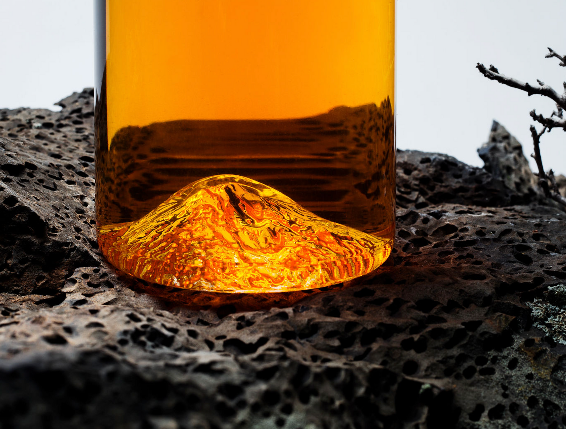 The Mt. Washington Tumbler  Handblown Mountain Whiskey Glass Made in USA