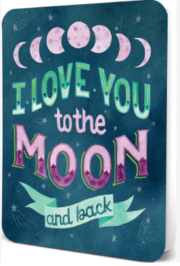 To The Moon & Back - Greeting Card - Pine & Moss