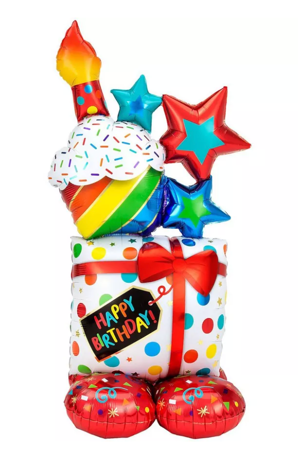 AirLoonz Birthday Icons Shape Balloon 53" (AIR-FILLED)