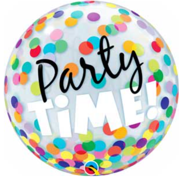 Party Time Bubble Balloon- 22"