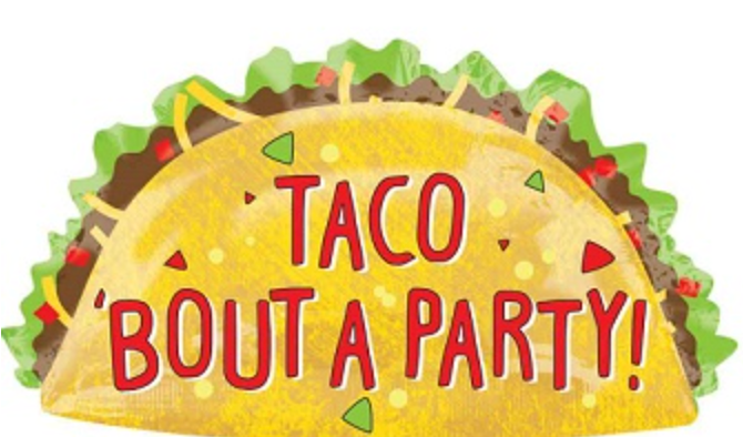 Taco 'Bout A Party Shape Balloon 33"