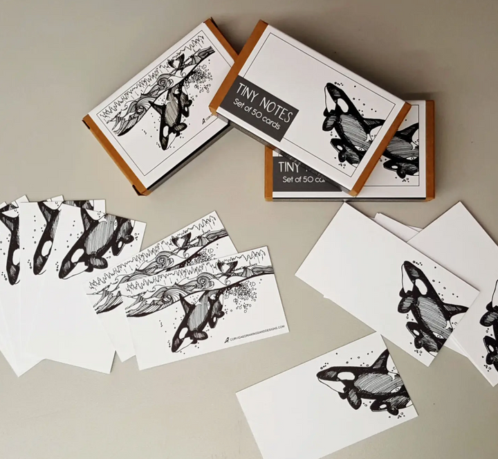 Corvidae Tiny Note Cards- Various Designs