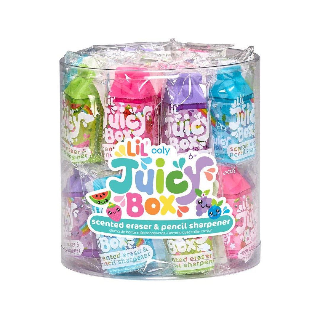 Lil' Juicy Box Scented Eraser + Sharpener