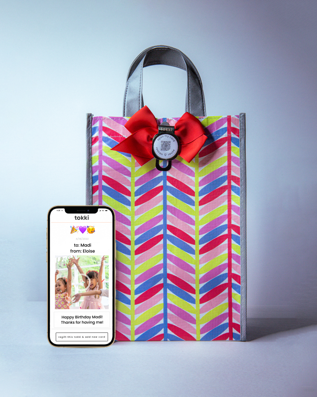 Medium Tokki Gift Bag + QR Card (Laugh)