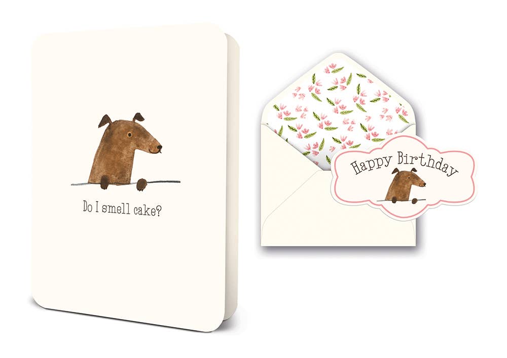 Do I Smell Cake? Deluxe Greeting Card - Pine & Moss