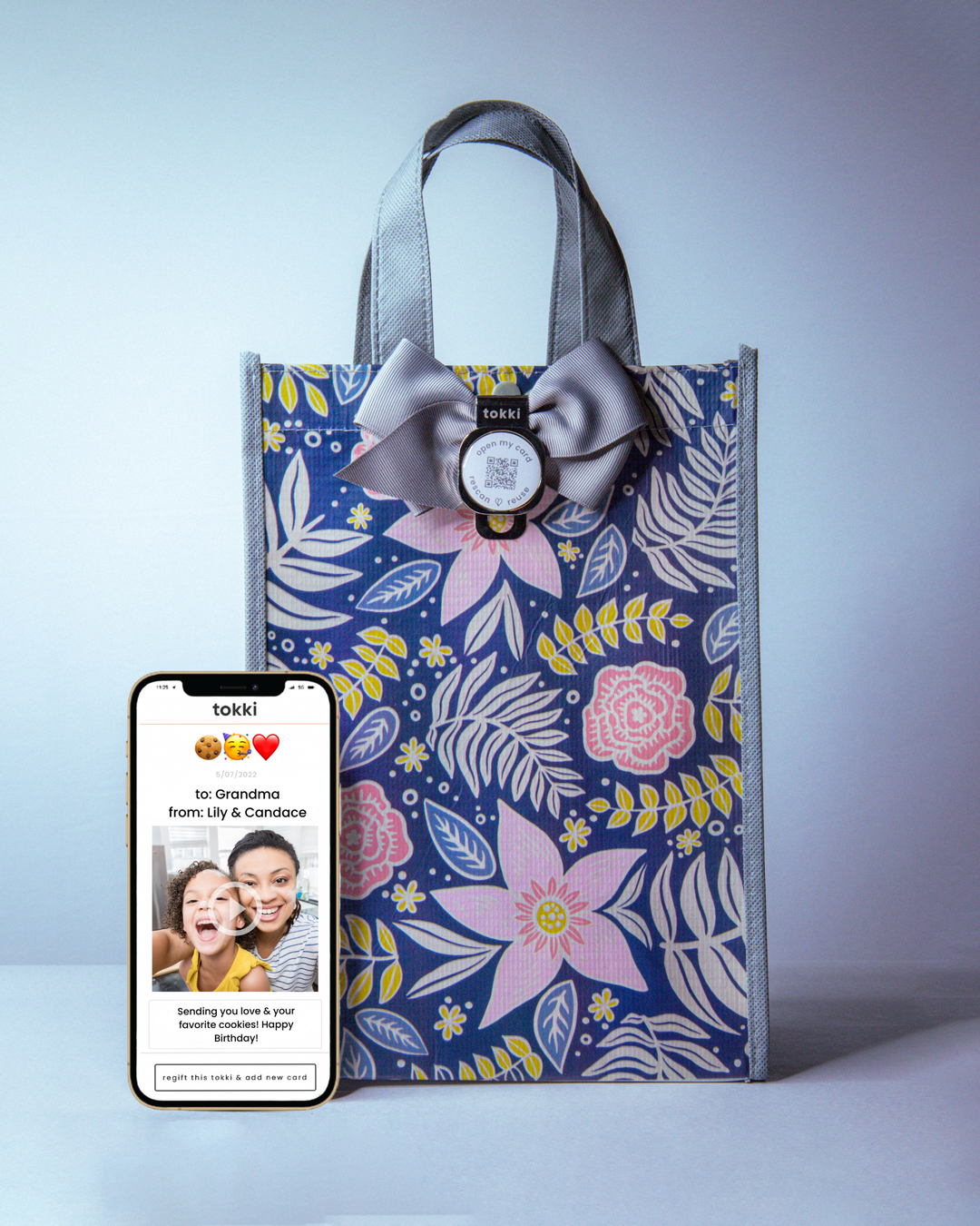 Large Tokki Gift Bag + QR Card (Bloom)