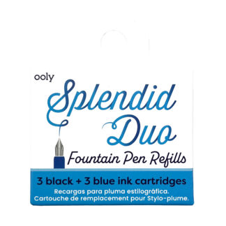 Splendid Duo Fountain Pen Ink Refill: Set of 6