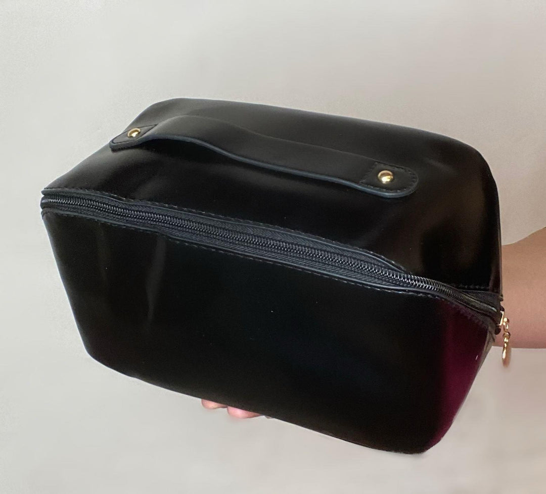 Cosmetic Bag- Wide Opening - Pine & Moss